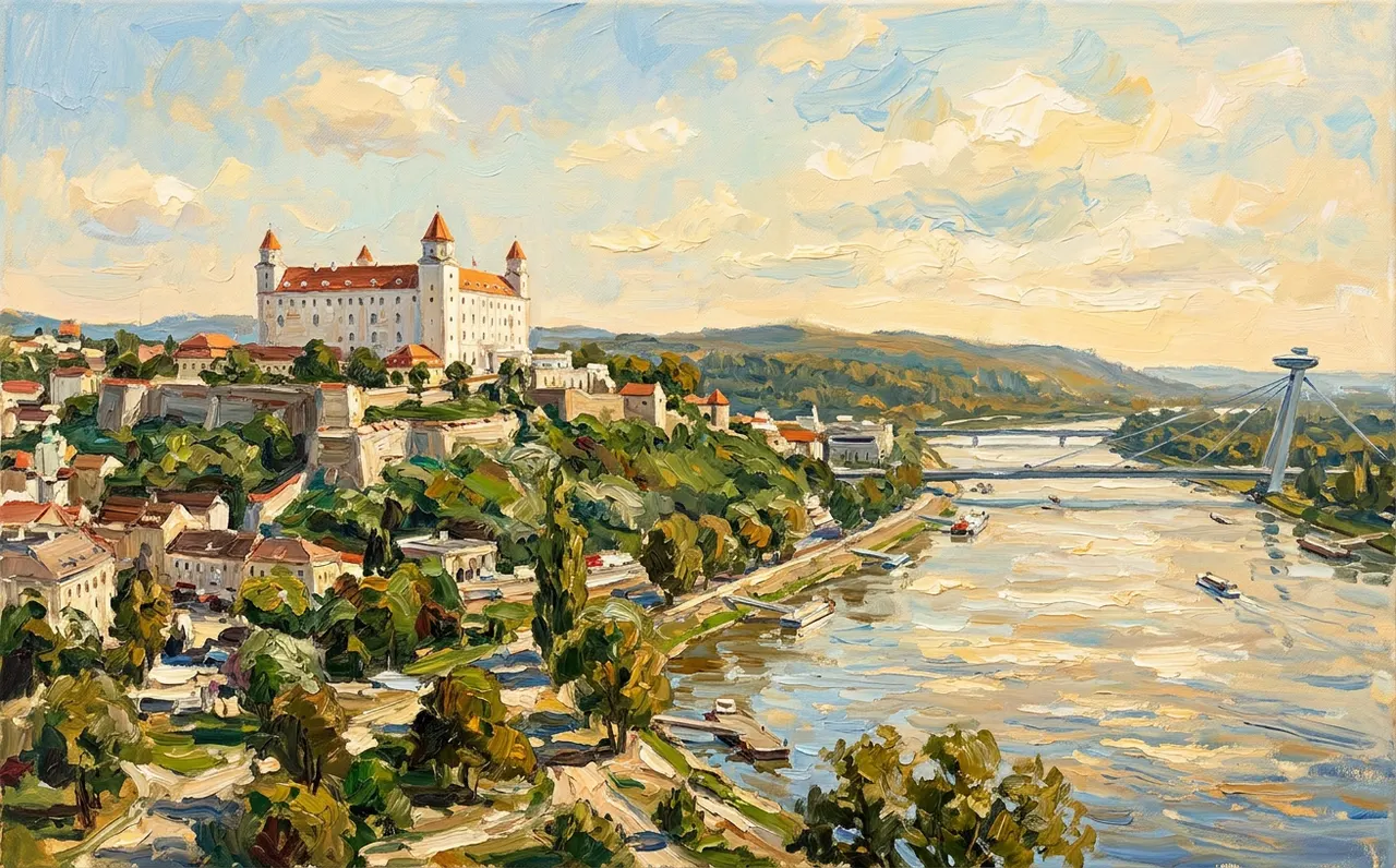 Bratislava Castle above the Danube